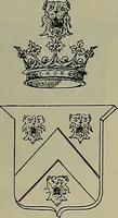 An illustration from America heraldica : a compilation of coats of arms, crests and mottoes of prominent American families settled in this country before 1800 (1889)
