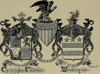 An illustration from America heraldica : a compilation of coats of arms, crests and mottoes of prominent American families settled in this country before 1800 (1887)