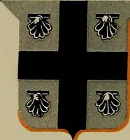 An illustration from America heraldica : a compilation of coats of arms, crests and mottoes of prominent American families settled in this country before 1800 (1887)