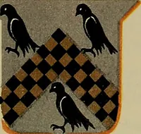 An illustration from America heraldica : a compilation of coats of arms, crests and mottoes of prominent American families settled in this country before 1800 (1887)