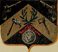 Picture 145 of 386 from America heraldica : a compilation of coats of arms, crests and mottoes of prominent American families settled in this country before 1800 (1887), leaf 100