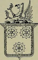 An illustration from America heraldica : a compilation of coats of arms, crests and mottoes of prominent American families settled in this country before 1800 (1887)