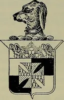 An illustration from America heraldica : a compilation of coats of arms, crests and mottoes of prominent American families settled in this country before 1800 (1887)
