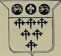 An illustration from America heraldica : a compilation of coats of arms, crests and mottoes of prominent American families settled in this country before 1800 (1887)