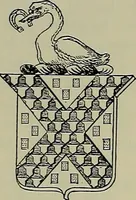 An illustration from America heraldica : a compilation of coats of arms, crests and mottoes of prominent American families settled in this country before 1800 (1887)