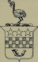 An illustration from America heraldica : a compilation of coats of arms, crests and mottoes of prominent American families settled in this country before 1800 (1887)