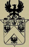 An illustration from America heraldica : a compilation of coats of arms, crests and mottoes of prominent American families settled in this country before 1800 (1887)
