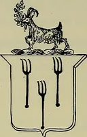 An illustration from America heraldica : a compilation of coats of arms, crests and mottoes of prominent American families settled in this country before 1800 (1887)