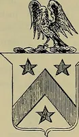 An illustration from America heraldica : a compilation of coats of arms, crests and mottoes of prominent American families settled in this country before 1800 (1887)