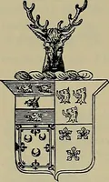 An illustration from America heraldica : a compilation of coats of arms, crests and mottoes of prominent American families settled in this country before 1800 (1887)