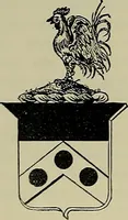 An illustration from America heraldica : a compilation of coats of arms, crests and mottoes of prominent American families settled in this country before 1800 (1887)