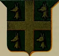 An illustration from America heraldica : a compilation of coats of arms, crests and mottoes of prominent American families settled in this country before 1800 (1887)