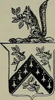 An illustration from America heraldica : a compilation of coats of arms, crests and mottoes of prominent American families settled in this country before 1800 (1887)