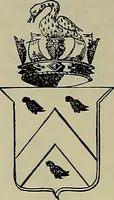 An illustration from America heraldica : a compilation of coats of arms, crests and mottoes of prominent American families settled in this country before 1800 (1887)