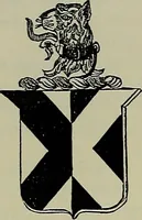 An illustration from America heraldica : a compilation of coats of arms, crests and mottoes of prominent American families settled in this country before 1800 (1887)