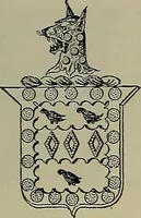 An illustration from America heraldica : a compilation of coats of arms, crests and mottoes of prominent American families settled in this country before 1800 (1887)