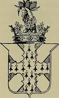 An illustration from America heraldica : a compilation of coats of arms, crests and mottoes of prominent American families settled in this country before 1800 (1887)