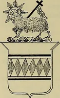 An illustration from America heraldica : a compilation of coats of arms, crests and mottoes of prominent American families settled in this country before 1800 (1887)