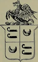 An illustration from America heraldica : a compilation of coats of arms, crests and mottoes of prominent American families settled in this country before 1800 (1887)