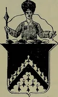 An illustration from America heraldica : a compilation of coats of arms, crests and mottoes of prominent American families settled in this country before 1800 (1887)