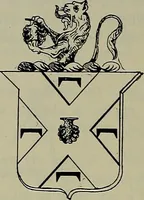 An illustration from America heraldica : a compilation of coats of arms, crests and mottoes of prominent American families settled in this country before 1800 (1887)