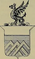 An illustration from America heraldica : a compilation of coats of arms, crests and mottoes of prominent American families settled in this country before 1800 (1887)