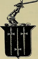 An illustration from America heraldica : a compilation of coats of arms, crests and mottoes of prominent American families settled in this country before 1800 (1887)