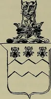 An illustration from America heraldica : a compilation of coats of arms, crests and mottoes of prominent American families settled in this country before 1800 (1887)