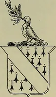 An illustration from America heraldica : a compilation of coats of arms, crests and mottoes of prominent American families settled in this country before 1800 (1887)