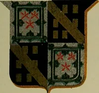 An illustration from America heraldica : a compilation of coats of arms, crests and mottoes of prominent American families settled in this country before 1800 (1887)