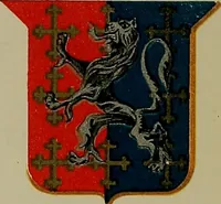An illustration from America heraldica : a compilation of coats of arms, crests and mottoes of prominent American families settled in this country before 1800 (1887)