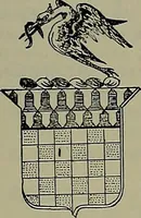 An illustration from America heraldica : a compilation of coats of arms, crests and mottoes of prominent American families settled in this country before 1800 (1887)