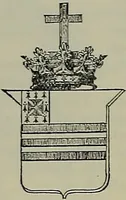 An illustration from America heraldica : a compilation of coats of arms, crests and mottoes of prominent American families settled in this country before 1800 (1887)