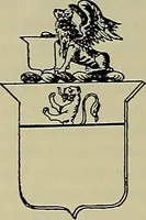An illustration from America heraldica : a compilation of coats of arms, crests and mottoes of prominent American families settled in this country before 1800 (1887)