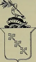 An illustration from America heraldica : a compilation of coats of arms, crests and mottoes of prominent American families settled in this country before 1800 (1887)