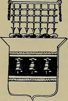 An illustration from America heraldica : a compilation of coats of arms, crests and mottoes of prominent American families settled in this country before 1800 (1887)
