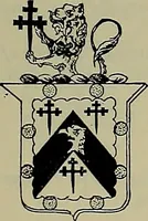 An illustration from America heraldica : a compilation of coats of arms, crests and mottoes of prominent American families settled in this country before 1800 (1887)