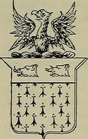 An illustration from America heraldica : a compilation of coats of arms, crests and mottoes of prominent American families settled in this country before 1800 (1887)