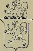 An illustration from America heraldica : a compilation of coats of arms, crests and mottoes of prominent American families settled in this country before 1800 (1887)