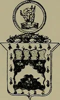 An illustration from America heraldica : a compilation of coats of arms, crests and mottoes of prominent American families settled in this country before 1800 (1887)