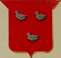 An illustration from America heraldica : a compilation of coats of arms, crests and mottoes of prominent American families settled in this country before 1800 (1887)