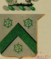 Picture 384 of 386 from America heraldica : a compilation of coats of arms, crests and mottoes of prominent American families settled in this country before 1800 (1887), leaf 270