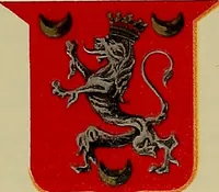 An illustration from America heraldica : a compilation of coats of arms, crests and mottoes of prominent American families settled in this country before 1800 (1887)