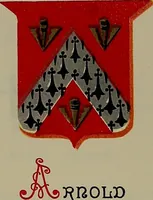 An illustration from America heraldica : a compilation of coats of arms, crests and mottoes of prominent American families settled in this country before 1800 (1887)