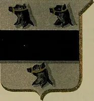An illustration from America heraldica : a compilation of coats of arms, crests and mottoes of prominent American families settled in this country before 1800 (1887)
