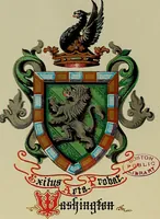 An illustration from America heraldica : a compilation of coats of arms, crests and mottoes of prominent American families settled in this country before 1800 (1887)