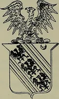 An illustration from America heraldica : a compilation of coats of arms, crests and mottoes of prominent American families settled in this country before 1800 (1887)