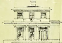 An illustration from The American architect : comprising original designs of cheap country and village residences, with details, specifications, plans and directions, and an estimate of the cost of each design (1849)