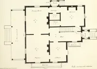 An illustration from The American architect : comprising original designs of cheap country and village residences, with details, specifications, plans and directions, and an estimate of the cost of each design (1849)