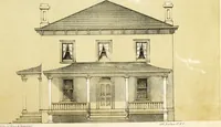 An illustration from The American architect : comprising original designs of cheap country and village residences, with details, specifications, plans and directions, and an estimate of the cost of each design (1849)